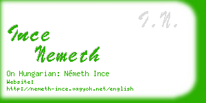 ince nemeth business card